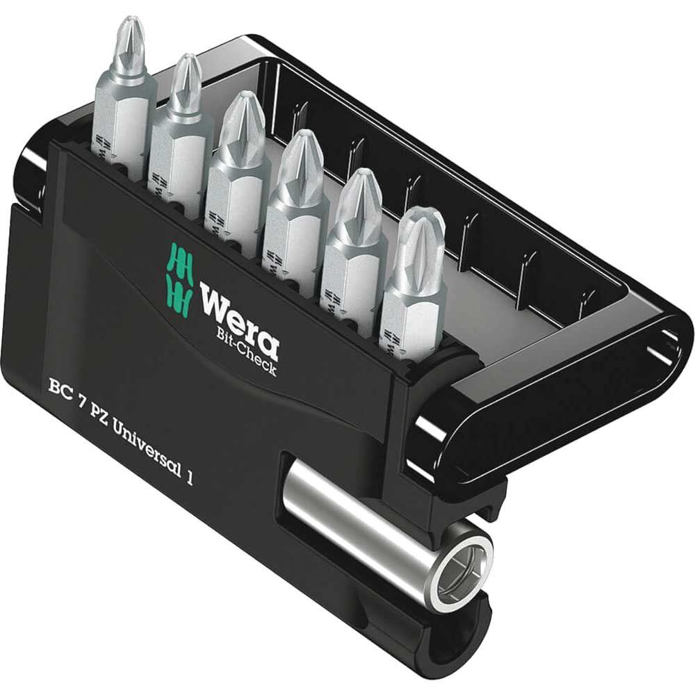 Wera 7 Piece Mini-Check Pozi Screwdriver Bit Set - Image 1