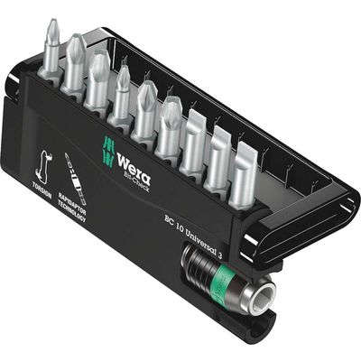 Wera 10 Piece Bit-Check Torsion Screwdriver Bit Set