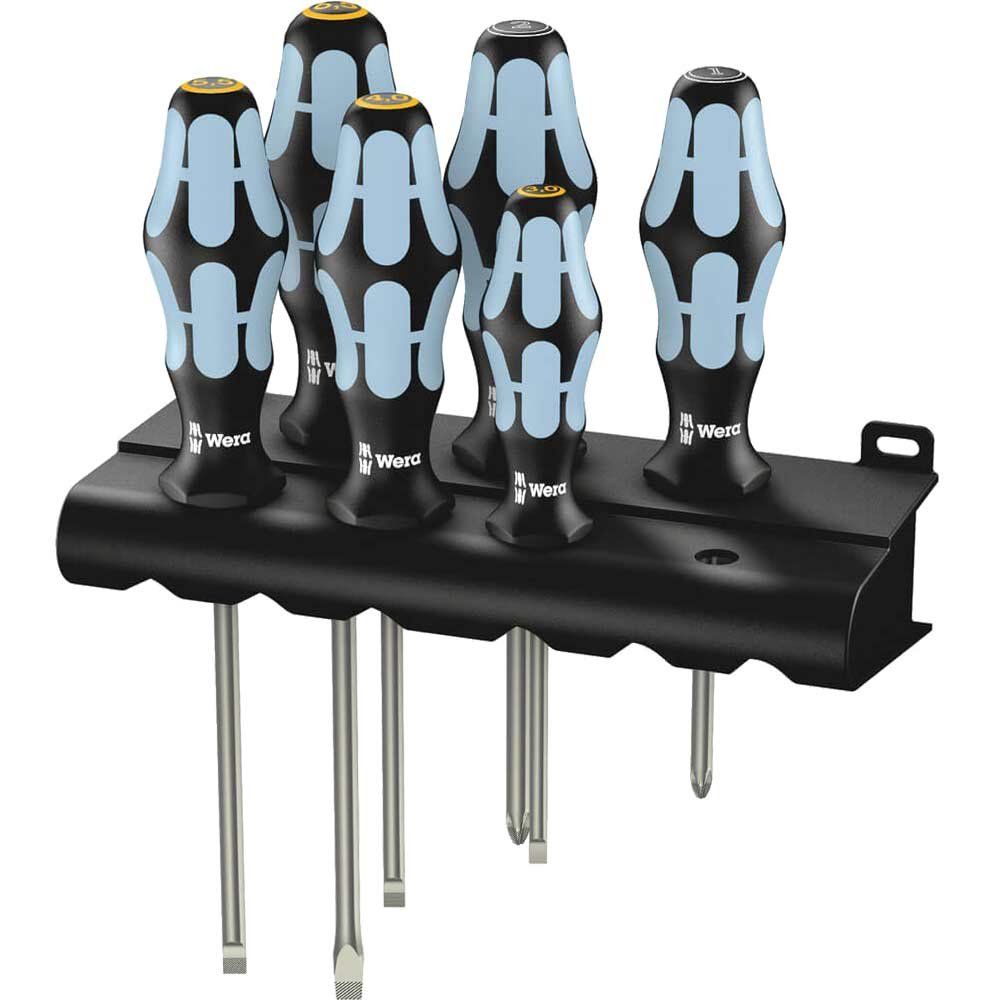 Wera 6 Piece Kraftform Stainless Steel Screwdriver Set - Image 1