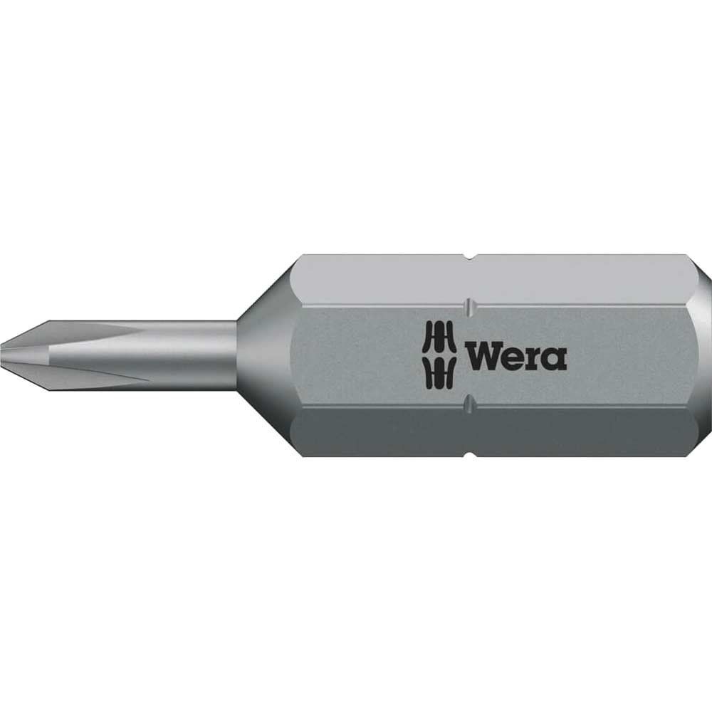Wera 851/1J Extra Tough Phillips Screwdriver Bits PH1 25mm Pack of 1 - Image 1