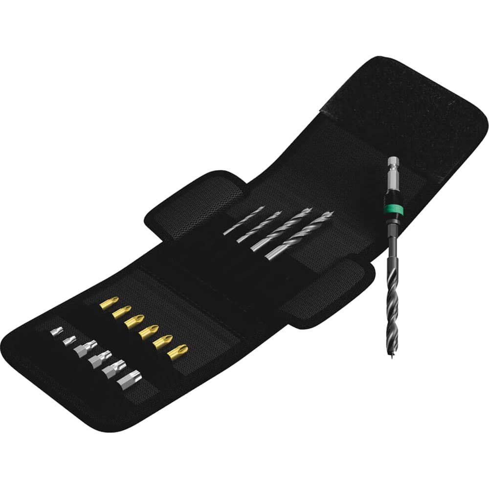 Wera 18 Piece 1/4" Hex Shank Wood Drill and Screwdriver Bit Set - Image 1
