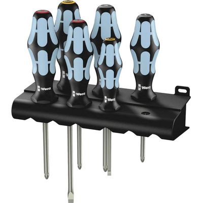 Wera 6 Piece Kraftform Stainless Steel Screwdriver Set