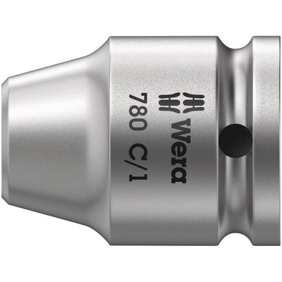 Wera 780C/1S Extra Strong 1/2" Square Drive to 1/4" Hex Screwdriver Bit Holder 1/2"