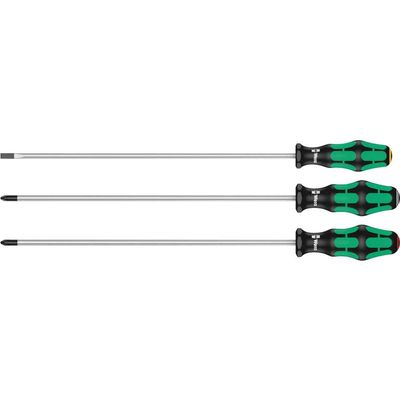 Wera 3 Piece Kraftform Long Series Screwdriver Set