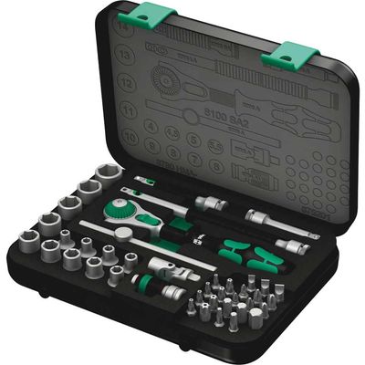Wera 8100Sa2 Socket Set 1/4" Drive Metric Zyklop 42 Pieces