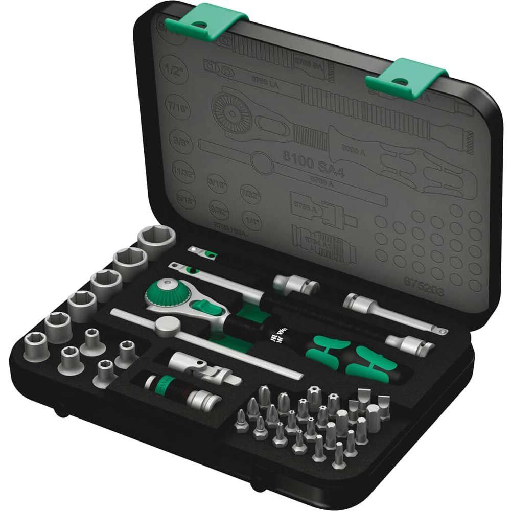 Wera 8100 SA4 Zyklop 41 Piece 1/4" Drive Socket Set 1/4" - Image 1