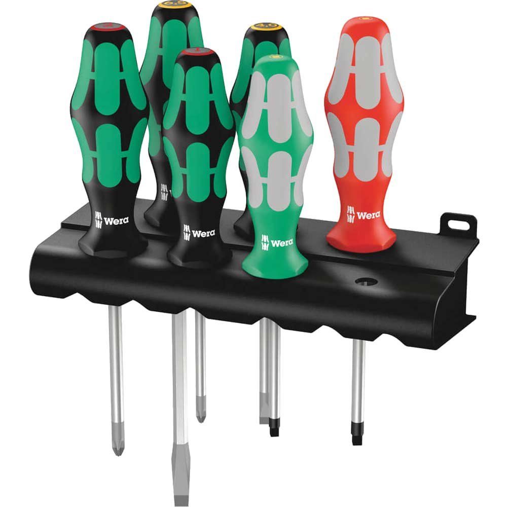 Wera 6 Piece Kraftform Plus 334/368/6 Screwdriver Set - Image 1