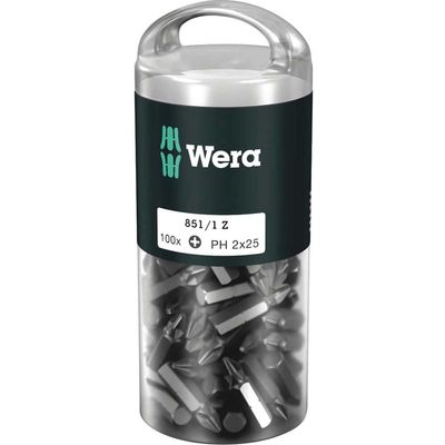 Wera 850/1Z Bit Ph2/25 Extra Tough Pack Of 100