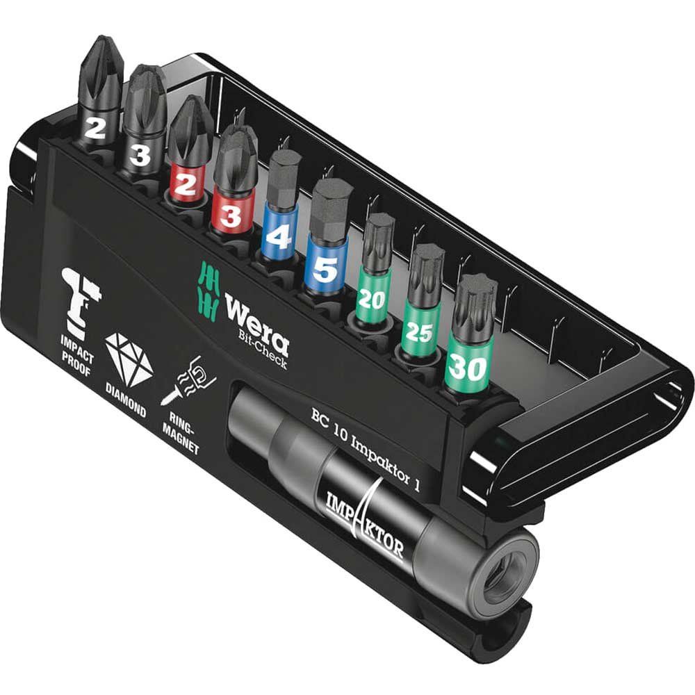 Wera 8740/51/55/67-9/Imp Dc Bit Check Impaktor Ph/Pz/Hex/Torx 10 Piece Set - Image 1