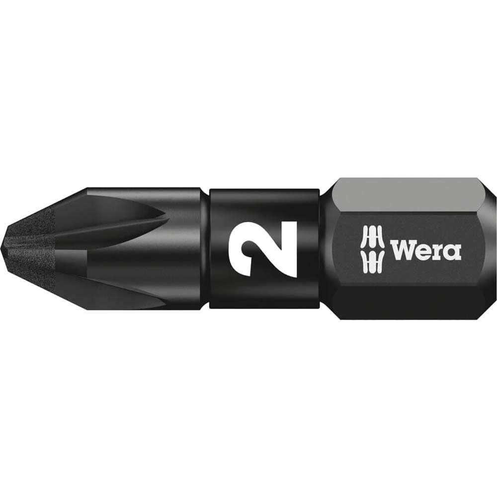 Wera 855/1 Impaktor Pozi Screwdriver Bits PZ2 25mm Pack of 10 - Image 1