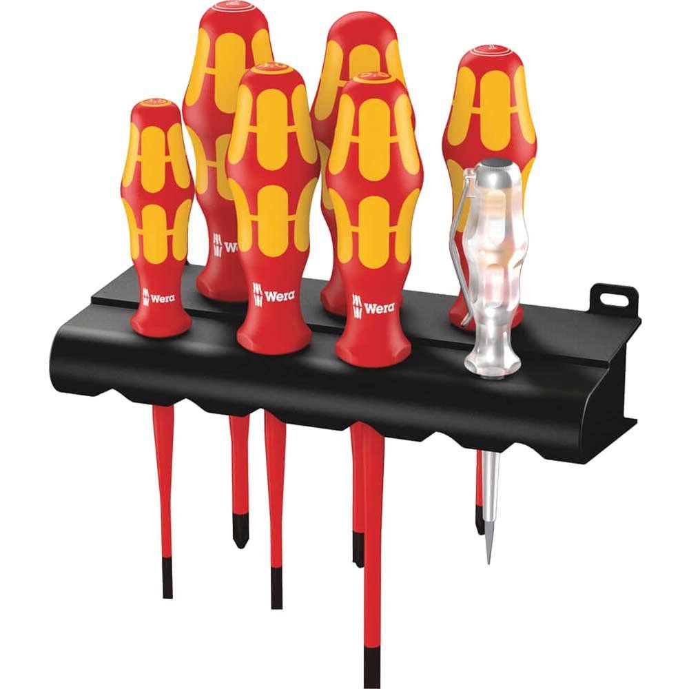 Wera 160I 7 Piece Kraftform Plus VDE Insulated Slimline Screwdriver Set - Image 1