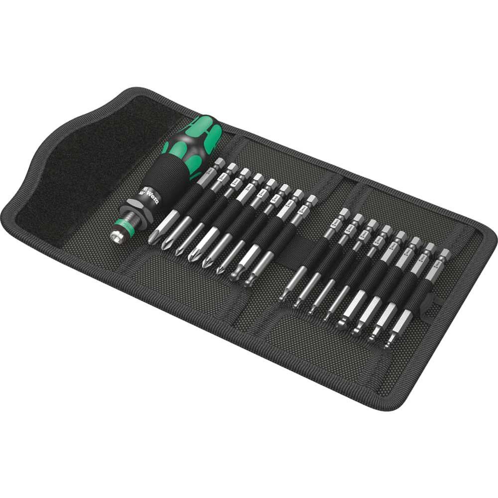 Wera 17 Piece Kraftform Kompakt 60 KK Screwdriver Bit Set - Image 1