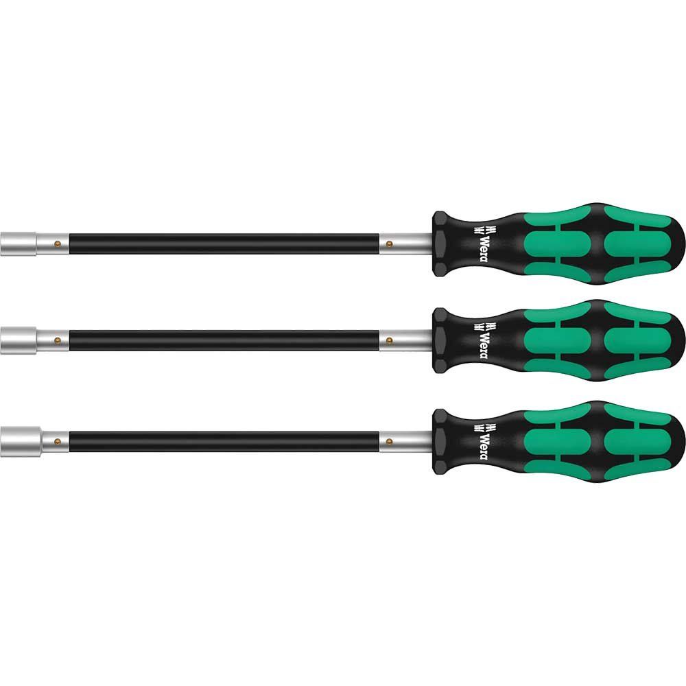 Wera 3 Piece Kraftform Flexible Shaft Nutspinner Set - Image 1