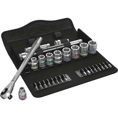 Wera 8100 SB 7 29 Piece Zyklop Metal Ratchet Set With 3/8” Drive