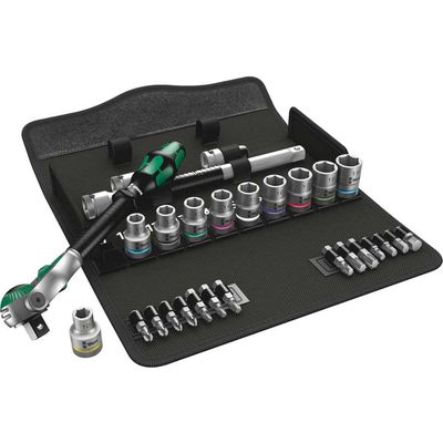 Wera 8100 SC6 Zyklop 29 Piece 1/2" Drive Socket and Bit Set 1/2"