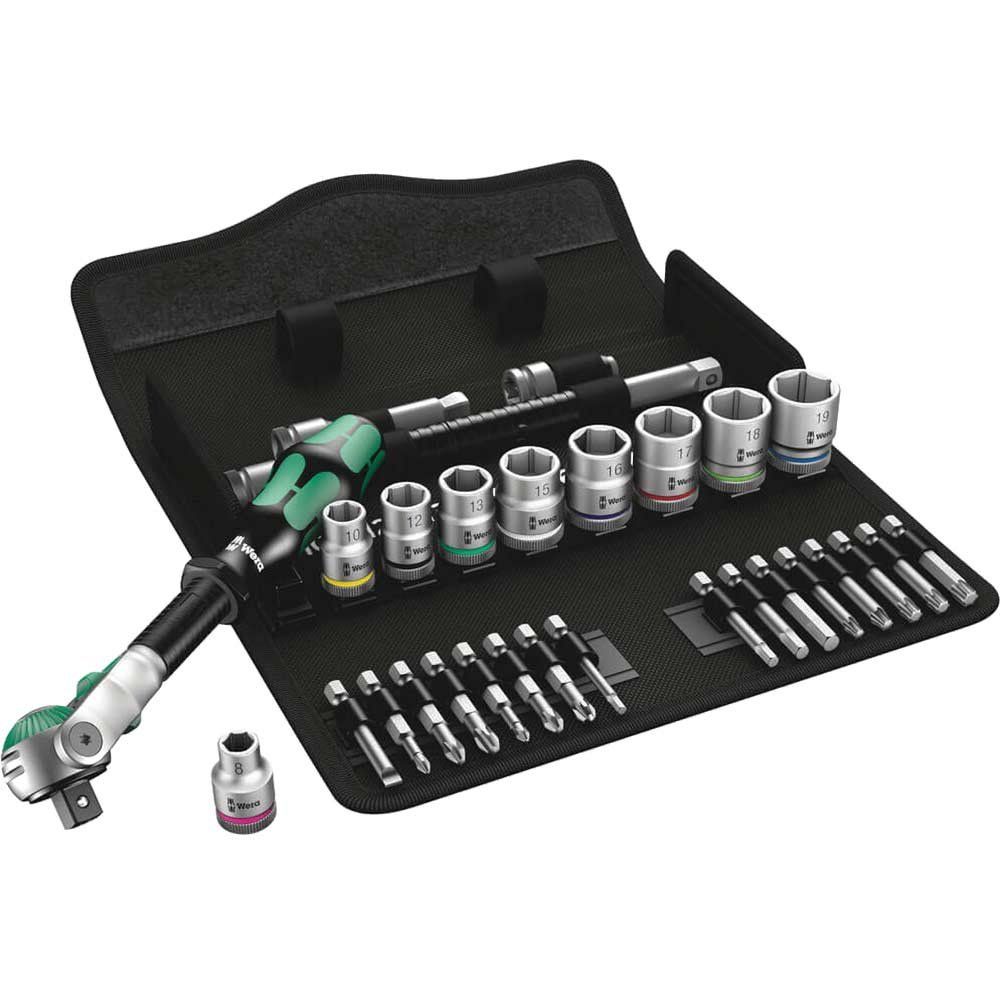 Wera 8100 SB6 3/8" Drive 29 Piece Zyklop Speed Ratchet Set - Image 1