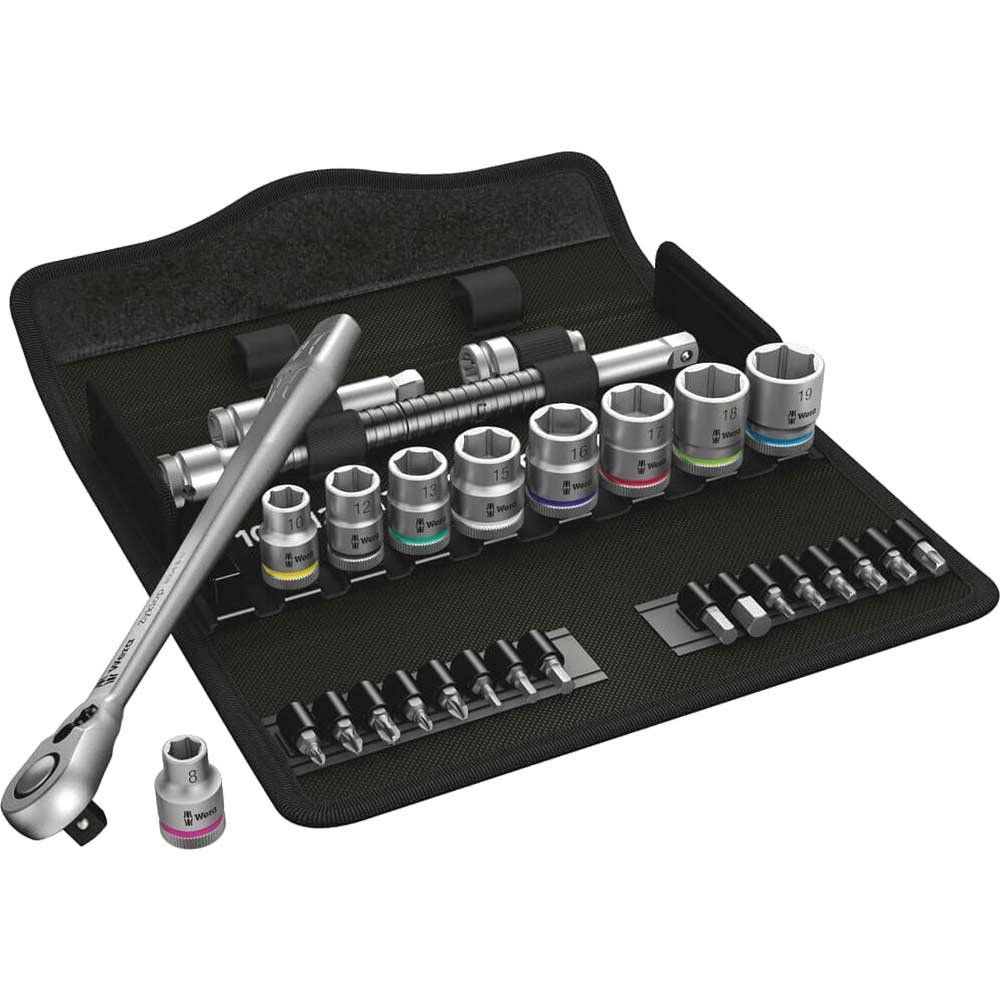 Wera 8100 SB8 Zyklop 29 Piece 3/8" Drive Socket and Bit Set 3/8" - Image 1