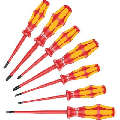 Wera 7 Piece 160 iSS/7 Kraftform Plus Slimline Screwdrivers
