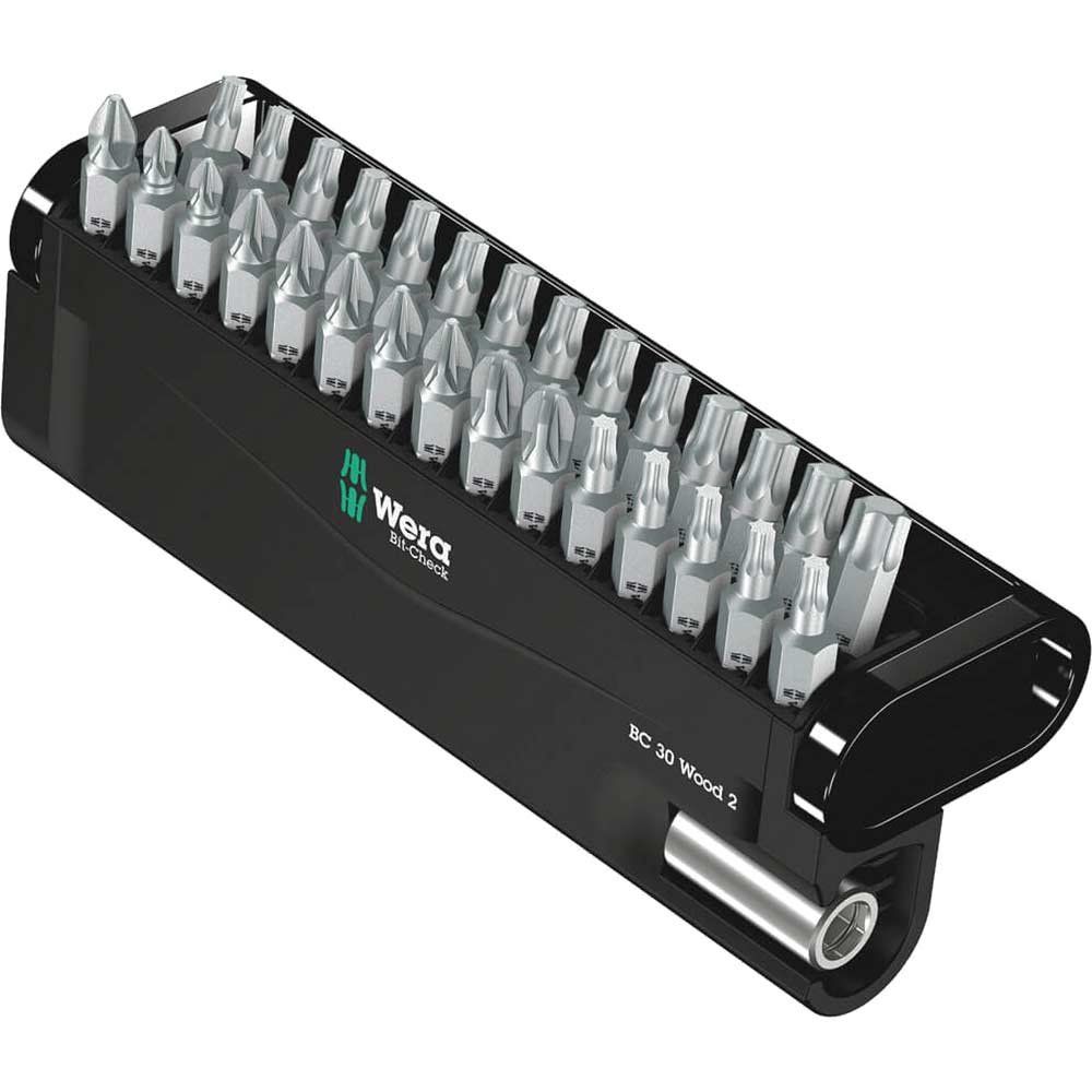 Wera 30 Piece Bit-Check Wood Screwdriver Bit Set - Image 1