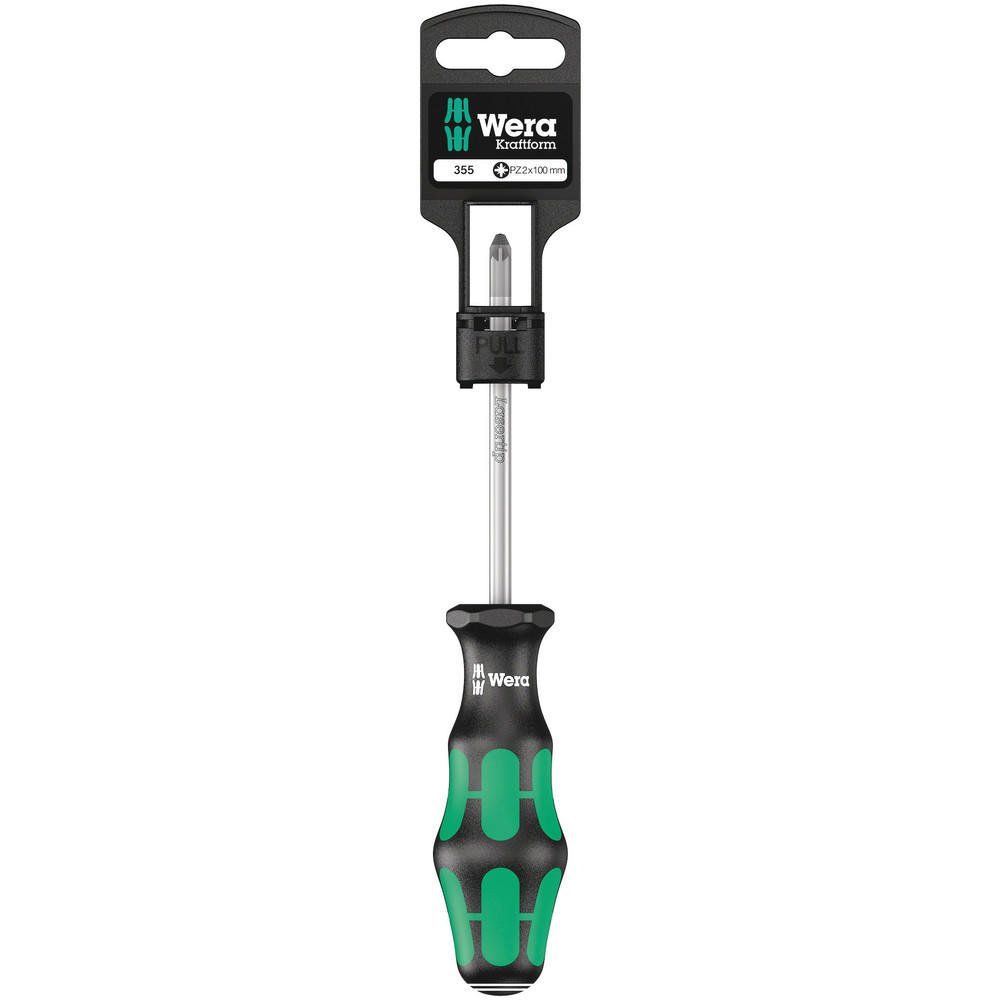 Wera 355 PZ SB Kraftform Plus Pozi Screwdriver PZ2 100mm - Image 1