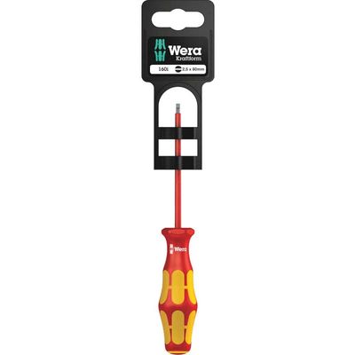 Wera 160 i SB VDE Kraftform Plus Slotted Screwdriver 2.5mm 80mm