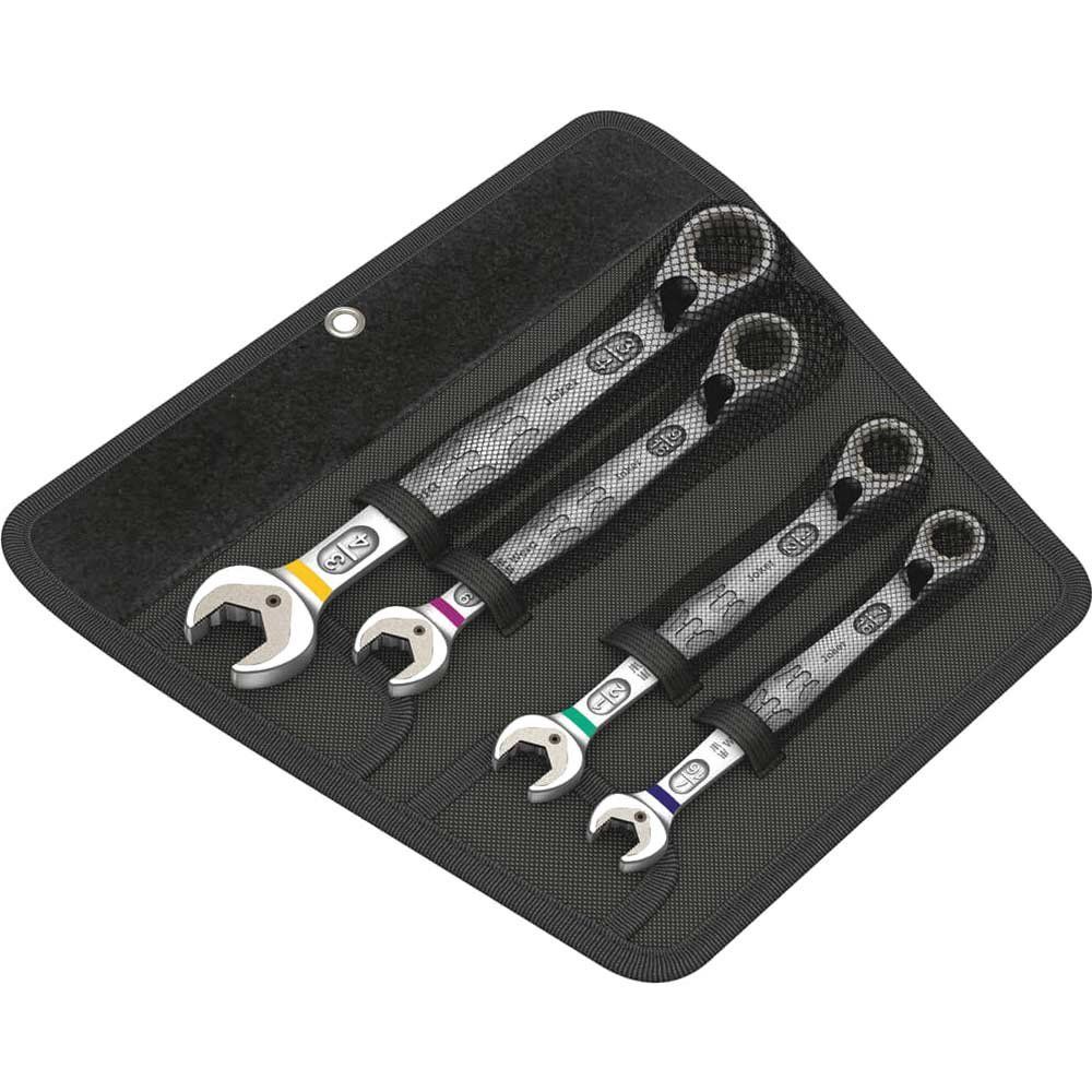 Wera 4 Piece Joker Combination Ratchet Spanner Set - Image 1