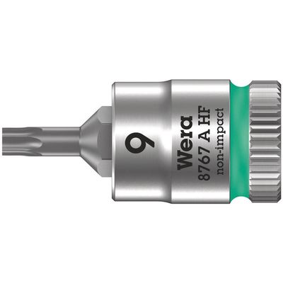 Wera 8767 A HF Zyklop 1/4" Drive Torx Socket Bit 1/4" T10