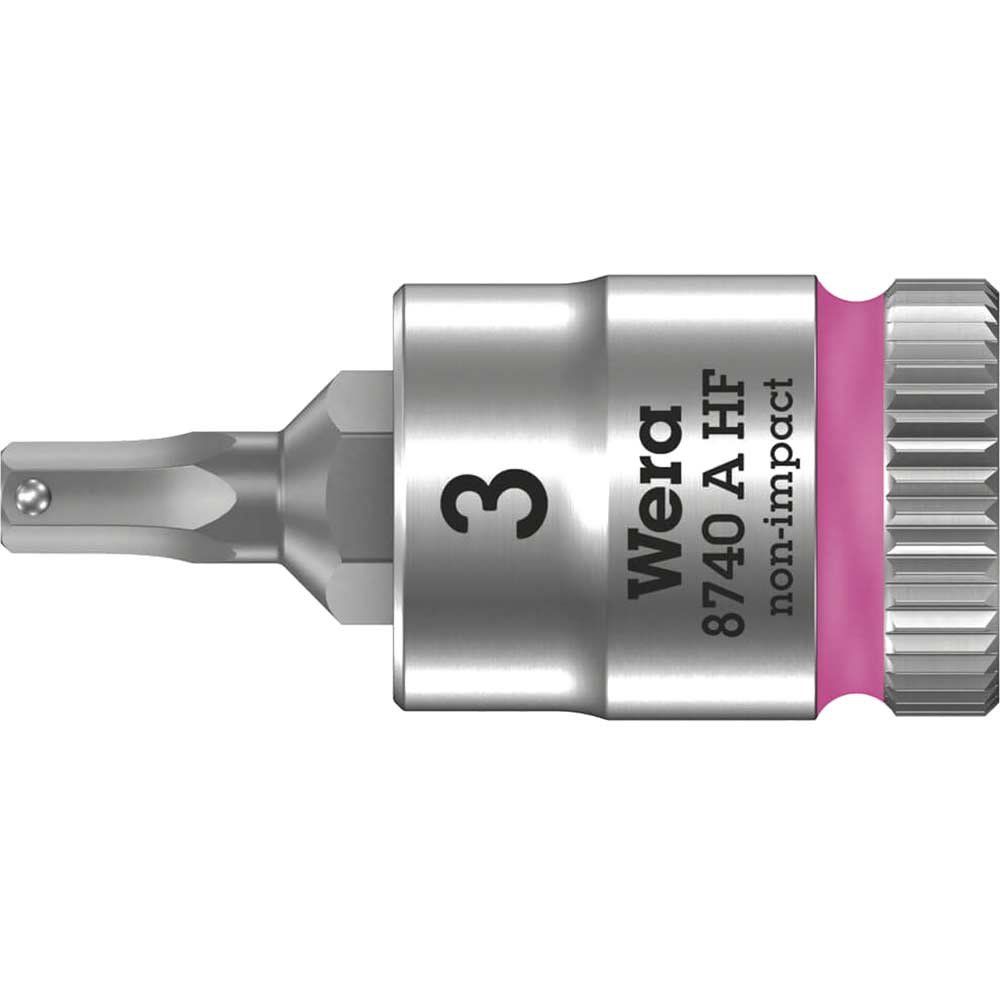 Wera 8740 A HF Zyklop 1/4" Drive Hexagon Socket Bit Metric 1/4" 3mm - Image 1