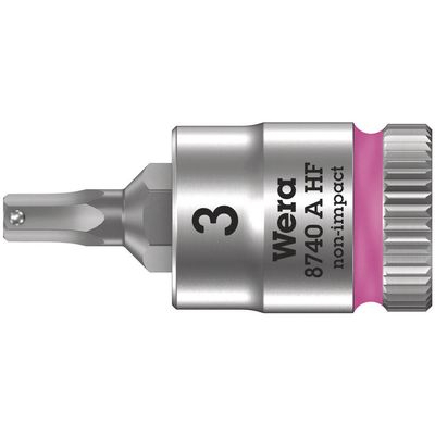 Wera 8740 A HF Zyklop 1/4" Drive Hexagon Socket Bit Metric