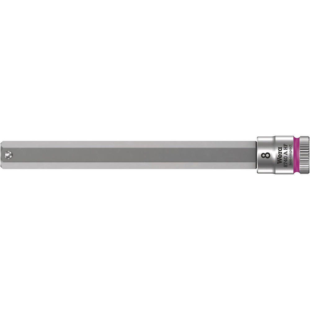 Wera 8740 A HF Zyklop 1/4" Drive Long Hexagon Socket Bit Metric 1/4" 4mm - Image 1
