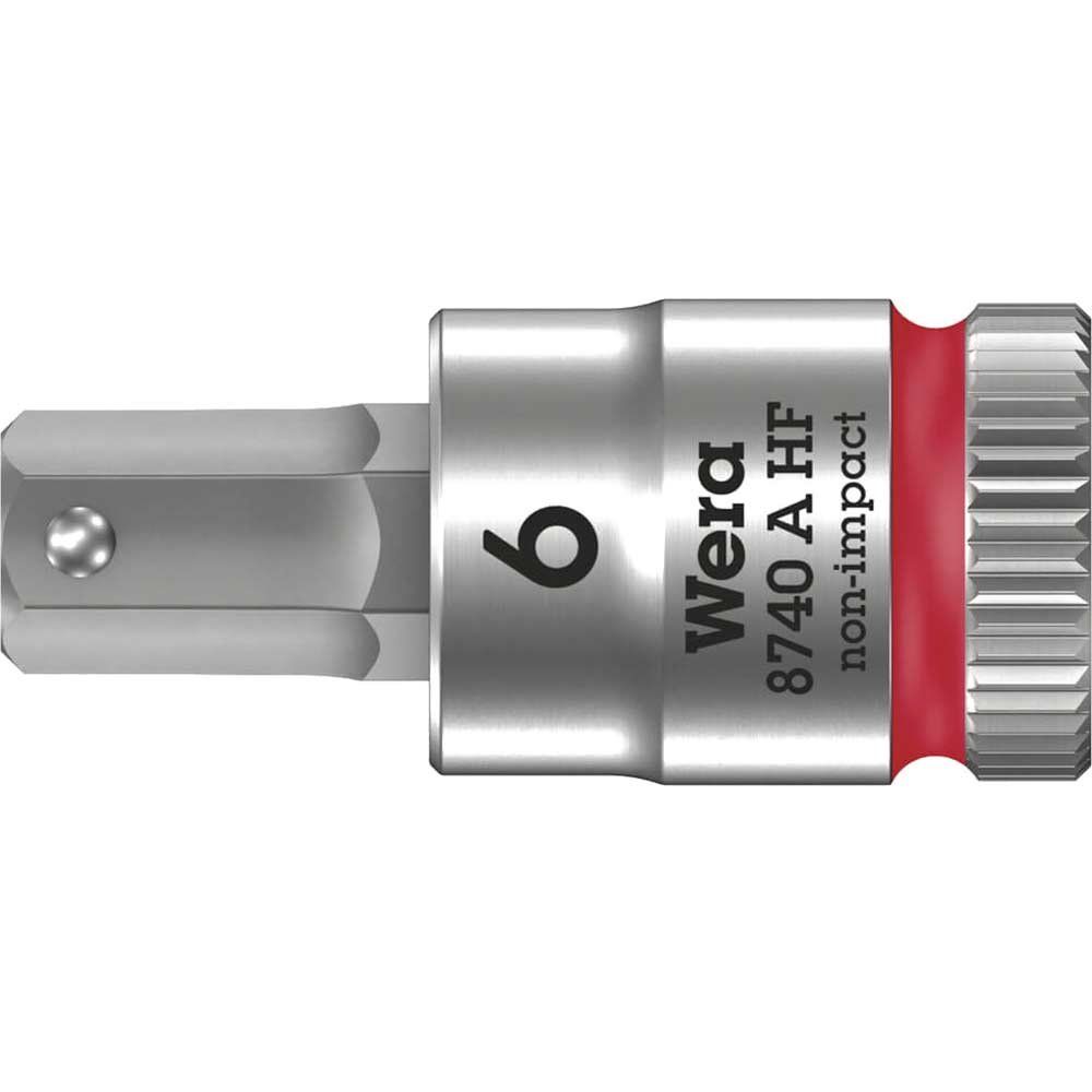 Wera 8740 A HF Zyklop 1/4" Drive Long Hexagon Socket Bit Metric - Image 1