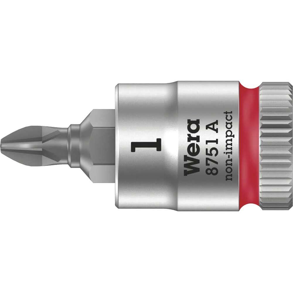 Wera 8751 A Zyklop 1/4" Drive Phillips Socket Bit 1/4" PH1 - Image 1