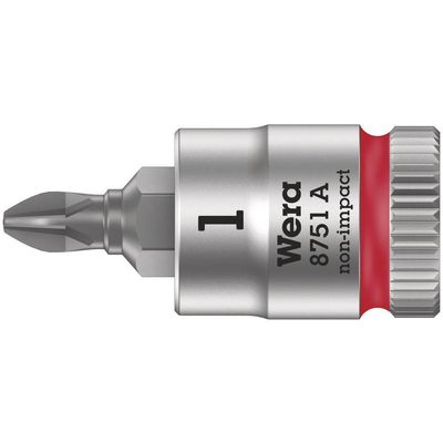 Wera 8751 A Zyklop 1/4" Drive Phillips Socket Bit 1/4" PH2