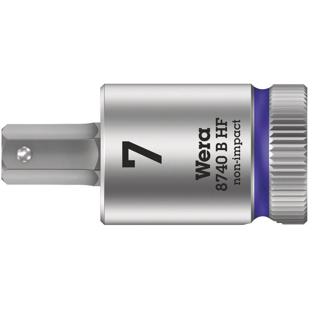 Wera 8740 B HF Zyklop 3/8" Drive Hexagon Socket Bit Metric - Image 1