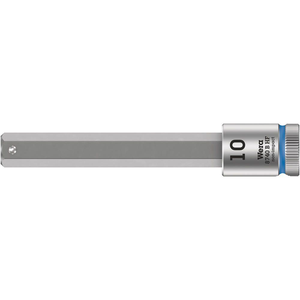 Wera 8740 B HF Zyklop 3/8" Drive Long Hexagon Socket Bit Metric - Image 1