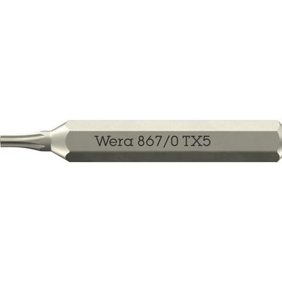 Wera 867/0 4mm Hex Drive Micro Torx Screwdriver Bits
