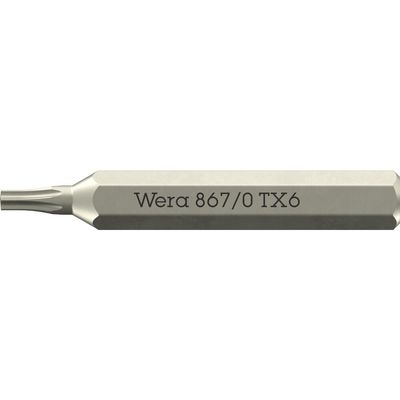Wera 867/0 4mm Hex Drive Micro Torx Screwdriver Bits