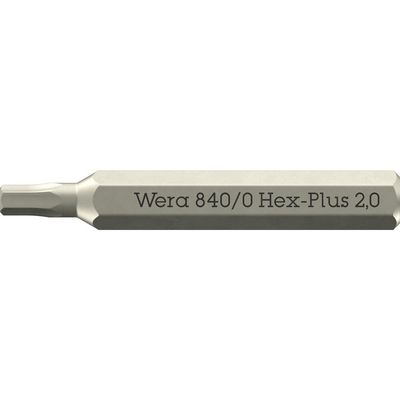 Wera 840/0 4mm Hex Drive Hex Plus Micro Screwdriver Bits