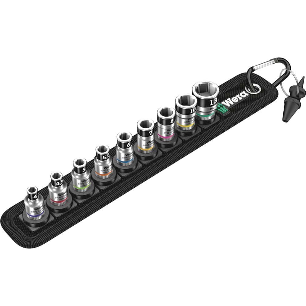 Wera 8790 HMA HF Zyklop Bolt Holding Sockets 1/4'' Drive (9 Piece Set) - Image 1