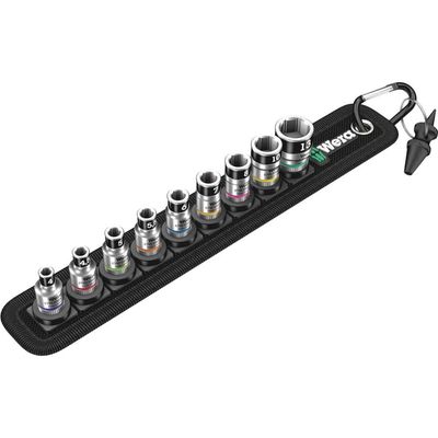 Wera 8790 HMA HF Zyklop Bolt Holding Sockets 1/4'' Drive (9 Piece Set)