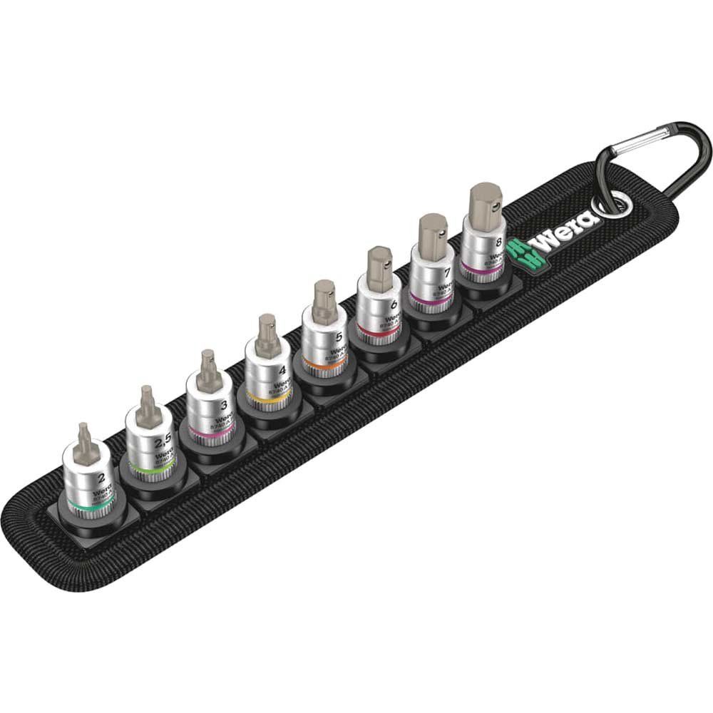 Wera 8740 A HF Zyklop 8 Piece 1/4'' Drive Hex Bit Socket Set - Image 1