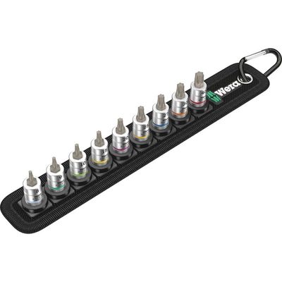 Wera 8767 A HF Zyklop 9 Piece 1/4" Drive TORX® Bit Socket Set