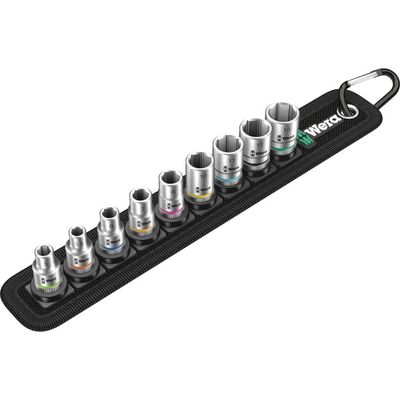 Wera 8790 HMA HF Zyklop 9 Piece 1/4'' Drive Socket Set