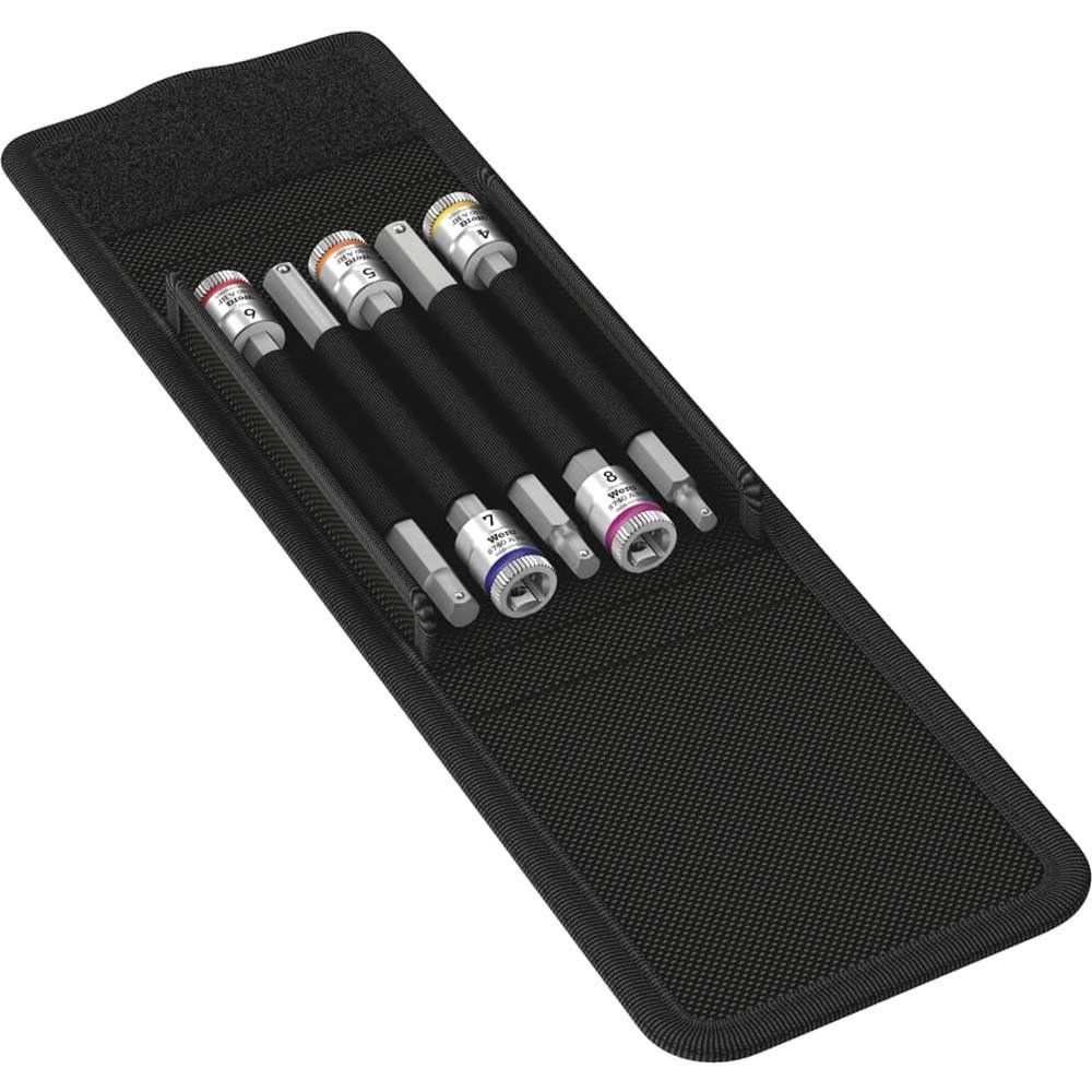 Wera 8740 A HF Zyklop 1/4'' Drive Hex Driver Bit Set (5 Piece) - Image 1
