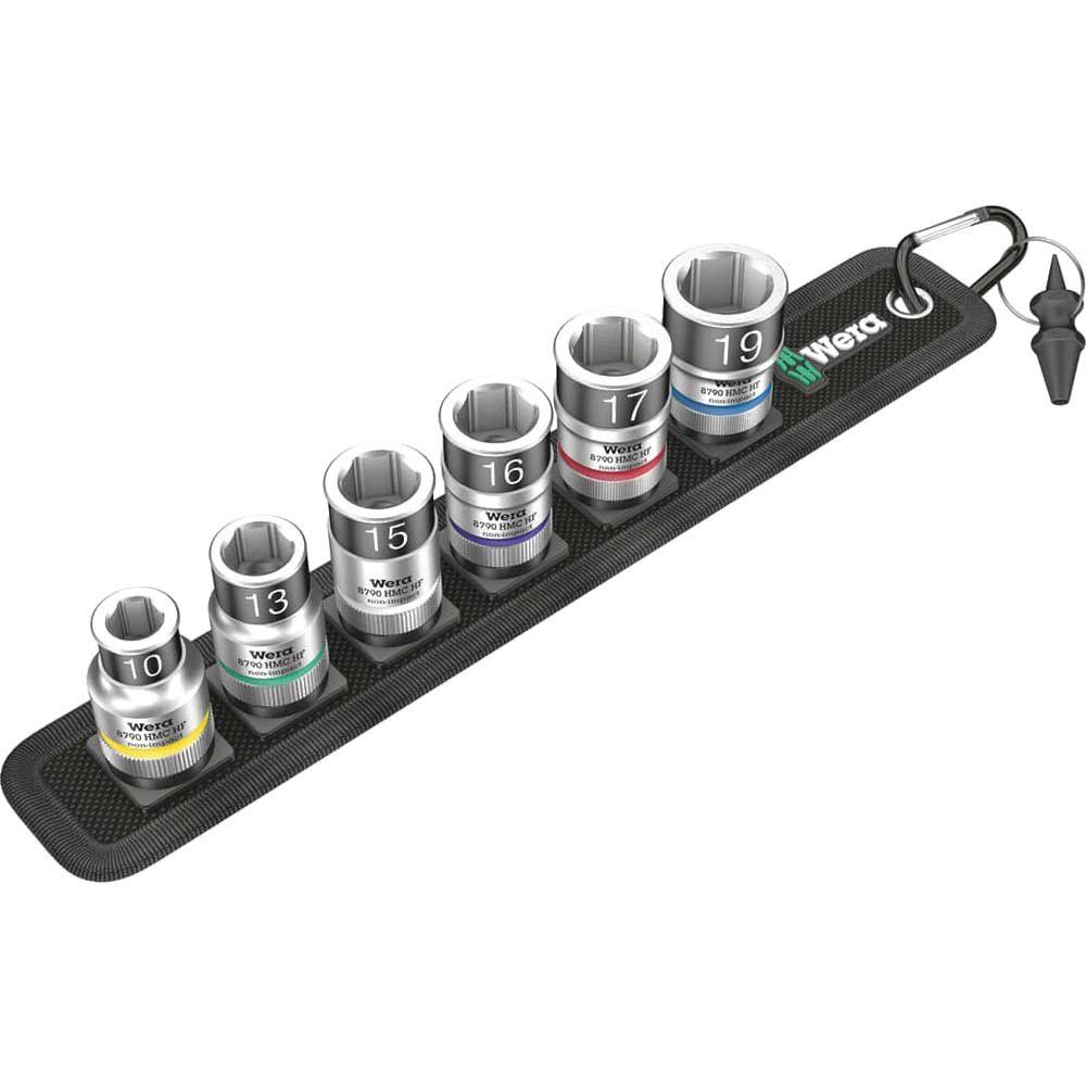 Wera 6 Piece 1/2 Drive Zyklop Bolt Holding Socket Set 1/2" - Image 1