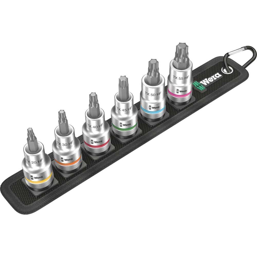 Wera 6 Piece 1/2 Drive Zyklop Torx HF Bit Socket Set 1/2" - Image 1