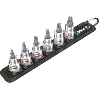 Wera 6 Piece 1/2 Drive Zyklop Torx HF Bit Socket Set 1/2"