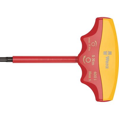 Wera 400 i VDE Insulated 5mm Hex Plus Torque Indicator Screwdriver 5.0Nm