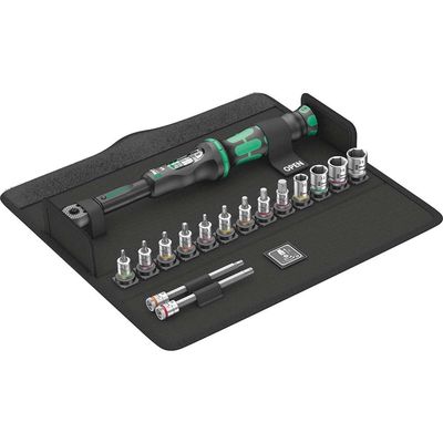 Wera 16 Piece 1/4" Bicycle Torque Wrench and Socket Set 1/4" 2.5Nm - 25Nm