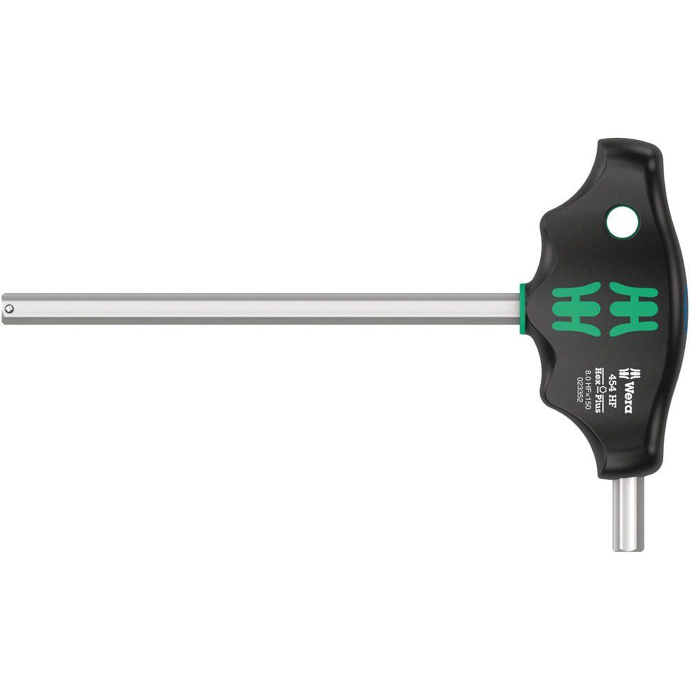 Wera 454 HF Holding Function T Handle Hex Plus Screwdriver 10mm 100mm - Image 1